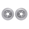 7002-48064 Drilled/Slotted Brake Rotors [Silver], 2010-2017 GM, Position: Rear - image 1