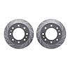 7002-48069 Drilled/Slotted Brake Rotors [Silver], Fits Select GM, Position: Rear - image 1