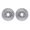 7002-49001 Drilled/Slotted Brake Rotors [Silver], 2011-2012 VPG, Position: Rear - image 1