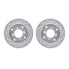 7002-50001 Drilled/Slotted Brake Rotors [Silver], 1989-2001 GM, Position: Front - image 1