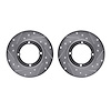 7002-50002 Drilled/Slotted Brake Rotors [Silver], 1985-1994 GM, Position: Front