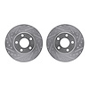 7002-52000 Drilled/Slotted Brake Rotors [Silver], 2004-2009 GM, Position: Front - image 1