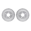 7002-52014 Drilled/Slotted Brake Rotors [Silver], 1992-2005 GM, Position: Rear - image 1
