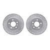 7002-52016 Drilled/Slotted Brake Rotors [Silver], 2005-2005 GM, Position: Rear - image 1