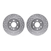 7002-52017 Drilled/Slotted Brake Rotors [Silver], 2006-2006 GM, Position: Rear - image 1