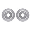 7002-52019 Drilled/Slotted Brake Rotors [Silver], 1985-1992 GM, Position: Rear - image 1