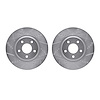 7002-53000 Drilled/Slotted Brake Rotors [Silver], 2004-2012 GM, Position: Front - image 1