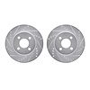 7002-53001 Drilled/Slotted Brake Rotors [Silver], 2003-2010 GM, Position: Front - image 1