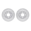 7002-53003 Drilled/Slotted Brake Rotors [Silver], 1991-2002 GM, Position: Front - image 1