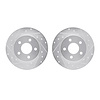 7002-53005 Drilled/Slotted Brake Rotors [Silver], 2004-2012 GM, Position: Rear - image 1