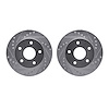 7002-54002 Drilled/Slotted Brake Rotors [Silver], 1990-1997 Ford/Lincoln/Mercury/Mazda, Position: Front - image 1