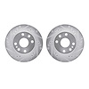 7002-54004 Drilled/Slotted Brake Rotors [Silver], 1994-1997 Ford/Lincoln/Mercury/Mazda, Position: Front - image 1