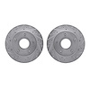 7002-54007 Drilled/Slotted Brake Rotors [Silver], 1986-1988 Ford/Lincoln/Mercury/Mazda, Position: Front - image 1