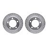 7002-54011 Drilled/Slotted Brake Rotors [Silver], 1994-1996 Ford/Lincoln/Mercury/Mazda, Position: Front - image 1