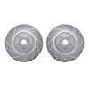 7002-54023 Drilled/Slotted Brake Rotors [Silver], 1970-1972 Ford/Lincoln/Mercury/Mazda, Position: Front - image 1