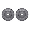 7002-54026 Drilled/Slotted Brake Rotors [Silver], 1973-1993 Ford/Lincoln/Mercury/Mazda, Position: Front - image 1