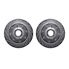 7002-54035 Drilled/Slotted Brake Rotors [Silver], 1980-1985 Ford/Lincoln/Mercury/Mazda, Position: Front - image 1