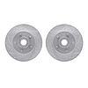 7002-54055 Drilled/Slotted Brake Rotors [Silver], 1974-1979 Ford/Lincoln/Mercury/Mazda, Position: Front - image 1