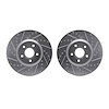 7002-54058 Drilled/Slotted Brake Rotors [Silver], 2004-2019 Multiple Makes/Models, Position: Front - image 1