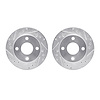 7002-54060 Drilled/Slotted Brake Rotors [Silver], 1981-1994 Ford/Lincoln/Mercury/Mazda, Position: Front - image 1
