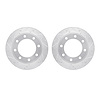 7002-54063 Drilled/Slotted Brake Rotors [Silver], 1999-2005 Ford/Lincoln/Mercury/Mazda, Position: Front - image 1