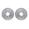 7002-54069 Drilled/Slotted Brake Rotors [Silver], 2002-2006 Ford/Lincoln/Mercury/Mazda, Position: Front - image 1