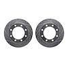 7002-54101 Drilled/Slotted Brake Rotors [Silver], 1976-1979 Ford/Lincoln/Mercury/Mazda, Position: Front - image 1