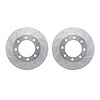 7002-54113 Drilled/Slotted Brake Rotors [Silver], Fits Select Ford/Lincoln/Mercury/Mazda, Position: Front - image 1