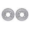 7002-54131 Drilled/Slotted Brake Rotors [Silver], 1978-1980 Ford/Lincoln/Mercury/Mazda, Position: Front - image 1