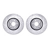 7002-54138 Drilled/Slotted Brake Rotors [Silver], 2014-2019 Ford/Lincoln/Mercury/Mazda, Position: Front - image 1