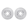 7002-54140 Drilled/Slotted Brake Rotors [Silver], 2004-2007 Ford/Lincoln/Mercury/Mazda, Position: Front - image 1
