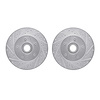 7002-54145 Drilled/Slotted Brake Rotors [Silver], 1974-1980 Ford/Lincoln/Mercury/Mazda, Position: Front - image 1