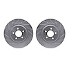 7002-54153 Drilled/Slotted Brake Rotors [Silver], 1994-2004 Ford/Lincoln/Mercury/Mazda, Position: Front - image 1