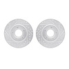 7002-54163 Drilled/Slotted Brake Rotors [Silver], 1995-1997 Ford/Lincoln/Mercury/Mazda, Position: Front - image 1