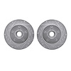 7002-54165 Drilled/Slotted Brake Rotors [Silver], 1995-1997 Ford/Lincoln/Mercury/Mazda, Position: Front - image 1