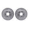 7002-54173 Drilled/Slotted Brake Rotors [Silver], 1993-2007 Ford/Lincoln/Mercury/Mazda, Position: Front - image 1