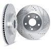 7002-54176 Drilled/Slotted Brake Rotors [Silver], 2000-2006 Multiple Makes/Models, Position: Front - image 2