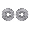 7002-54177 Drilled/Slotted Brake Rotors [Silver], 2010-2013 Ford/Lincoln/Mercury/Mazda, Position: Front - image 1
