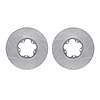 7002-54179 Drilled/Slotted Brake Rotors [Silver], 2014-2019 Ford/Lincoln/Mercury/Mazda, Position: Front - image 1
