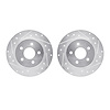 7002-54186 Drilled/Slotted Brake Rotors [Silver], 2013-2018 Ford/Lincoln/Mercury/Mazda, Position: Rear - image 1