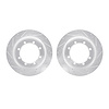 7002-54190 Drilled/Slotted Brake Rotors [Silver], 1999-2007 Ford/Lincoln/Mercury/Mazda, Position: Rear - image 1