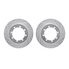 7002-54192 Drilled/Slotted Brake Rotors [Silver], 2003-2007 Ford/Lincoln/Mercury/Mazda, Position: Rear - image 1