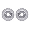 7002-54195 Drilled/Slotted Brake Rotors [Silver], Fits Select Ford/Lincoln/Mercury/Mazda, Position: Rear - image 1