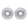 7002-54197 Drilled/Slotted Brake Rotors [Silver], 2007-2010 Ford/Lincoln/Mercury/Mazda, Position: Rear - image 1