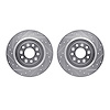 7002-54198 Drilled/Slotted Brake Rotors [Silver], 2005-2019 Ford/Lincoln/Mercury/Mazda, Position: Rear - image 1