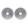 7002-54202 Drilled/Slotted Brake Rotors [Silver], 1990-2003 Ford/Lincoln/Mercury/Mazda, Position: Rear - image 1