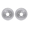 7002-54204 Drilled/Slotted Brake Rotors [Silver], 1997-2004 Ford/Lincoln/Mercury/Mazda, Position: Rear - image 1