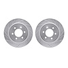 7002-54207 Drilled/Slotted Brake Rotors [Silver], 2018-2021 Ford/Lincoln/Mercury/Mazda, Position: Rear - image 1