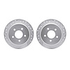 7002-54208 Drilled/Slotted Brake Rotors [Silver], 1995-2002 Ford/Lincoln/Mercury/Mazda, Position: Rear - image 1