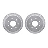 7002-54214 Drilled/Slotted Brake Rotors [Silver], 1997-2004 Ford/Lincoln/Mercury/Mazda, Position: Rear - image 1